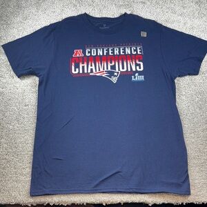 New England Patriots Conference‎ Champions Navy T-Shirt size large NWT